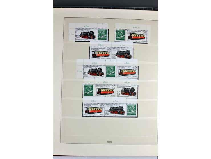 1953/90, überkomplette postfrische Zusammendruck-Sammlung, dabei auch aus Blocks und Kleinbogen ab Marx gezähnt und geschnitt