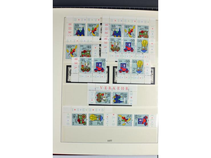 1953/90, überkomplette postfrische Zusammendruck-Sammlung, dabei auch aus Blocks und Kleinbogen ab Marx gezähnt und geschnitt