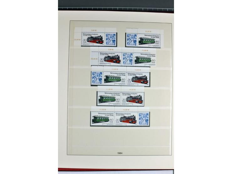 1953/90, überkomplette postfrische Zusammendruck-Sammlung, dabei auch aus Blocks und Kleinbogen ab Marx gezähnt und geschnitt