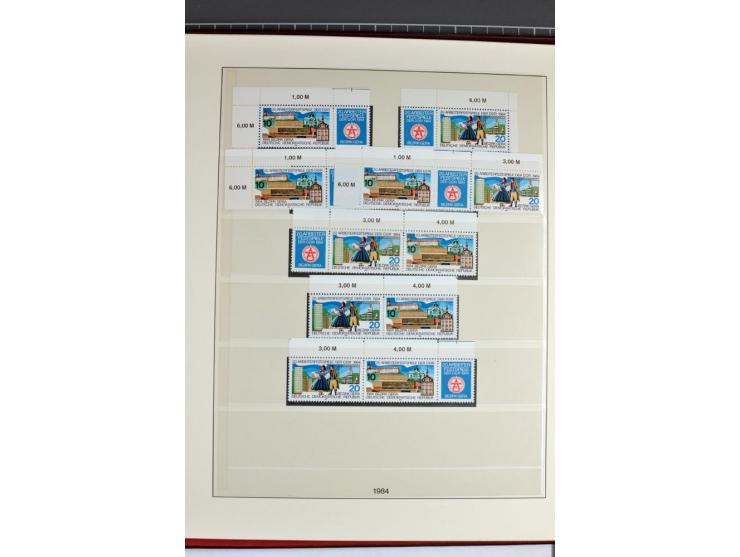 1953/90, überkomplette postfrische Zusammendruck-Sammlung, dabei auch aus Blocks und Kleinbogen ab Marx gezähnt und geschnitt