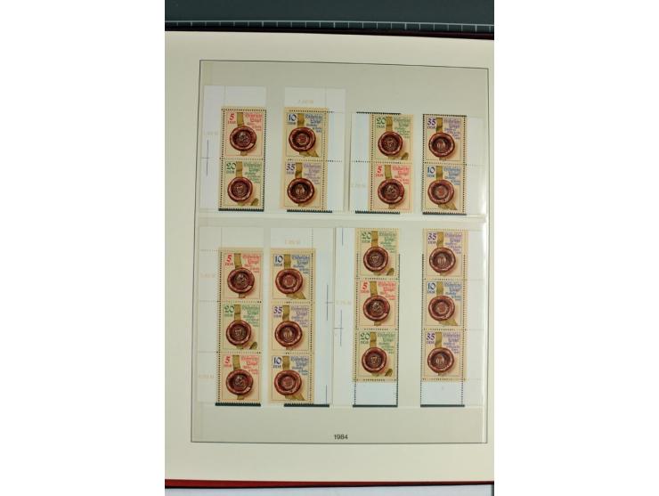1953/90, überkomplette postfrische Zusammendruck-Sammlung, dabei auch aus Blocks und Kleinbogen ab Marx gezähnt und geschnitt