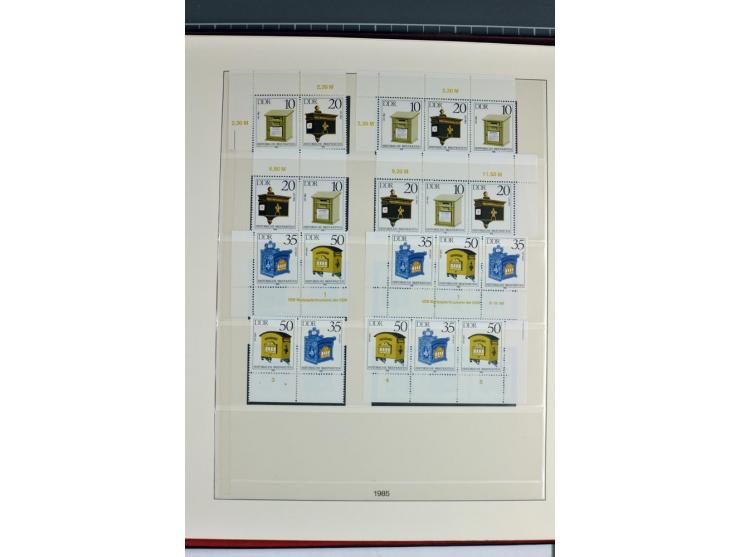 1953/90, überkomplette postfrische Zusammendruck-Sammlung, dabei auch aus Blocks und Kleinbogen ab Marx gezähnt und geschnitt