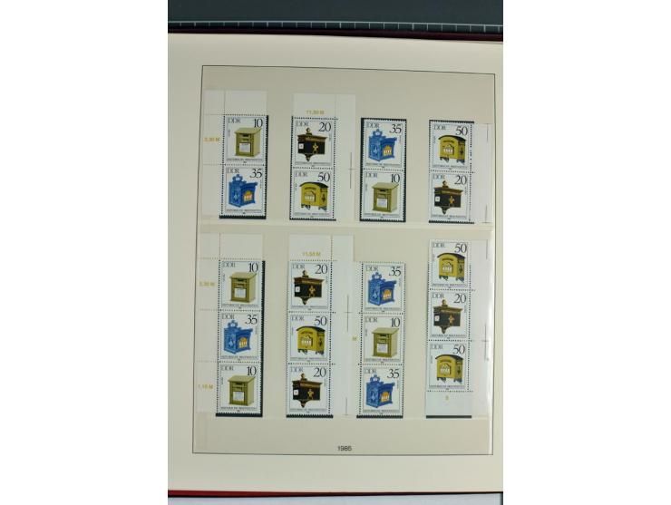 1953/90, überkomplette postfrische Zusammendruck-Sammlung, dabei auch aus Blocks und Kleinbogen ab Marx gezähnt und geschnitt