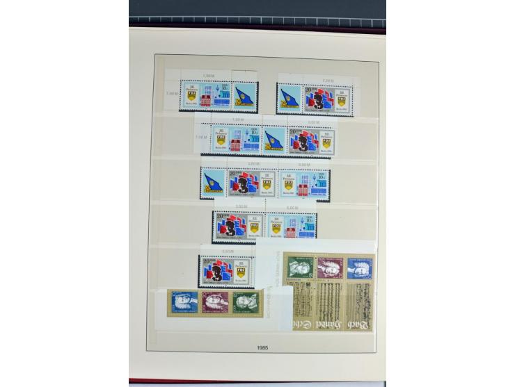 1953/90, überkomplette postfrische Zusammendruck-Sammlung, dabei auch aus Blocks und Kleinbogen ab Marx gezähnt und geschnitt