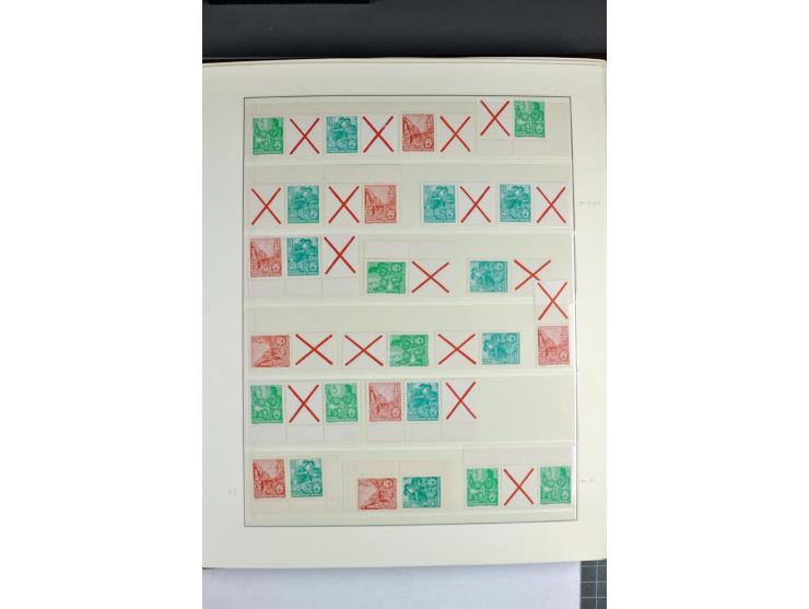 1953/90, überkomplette postfrische Zusammendruck-Sammlung, dabei auch aus Blocks und Kleinbogen ab Marx gezähnt und geschnitt