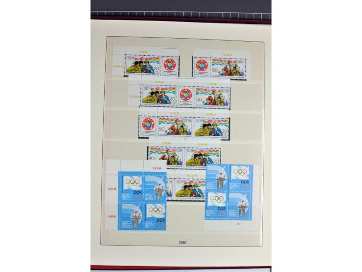 1953/90, überkomplette postfrische Zusammendruck-Sammlung, dabei auch aus Blocks und Kleinbogen ab Marx gezähnt und geschnitt