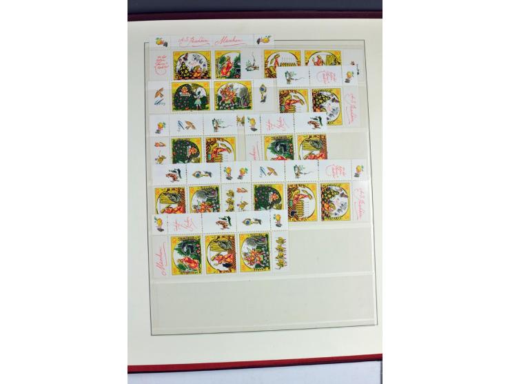 1953/90, überkomplette postfrische Zusammendruck-Sammlung, dabei auch aus Blocks und Kleinbogen ab Marx gezähnt und geschnitt