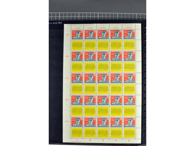 1959/90, umfangreiche postfrische Sammlung der Zusammendruck-Bogen nach Formnummern und Rand-Varianten spezialisiert, dabei D