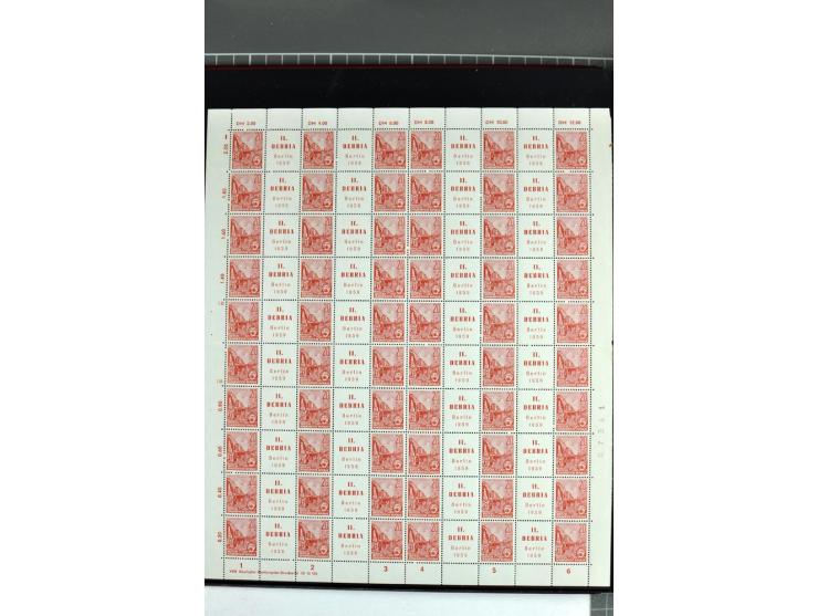 1959/90, umfangreiche postfrische Sammlung der Zusammendruck-Bogen nach Formnummern und Rand-Varianten spezialisiert, dabei D