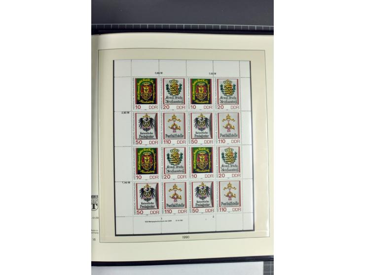 1959/90, umfangreiche postfrische Sammlung der Zusammendruck-Bogen nach Formnummern und Rand-Varianten spezialisiert, dabei D