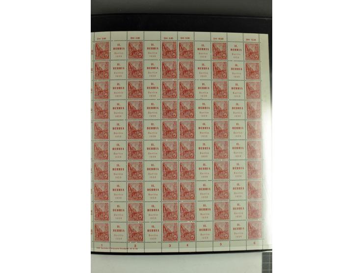 1959/90, umfangreiche postfrische Sammlung der Zusammendruck-Bogen nach Formnummern und Rand-Varianten spezialisiert, dabei D