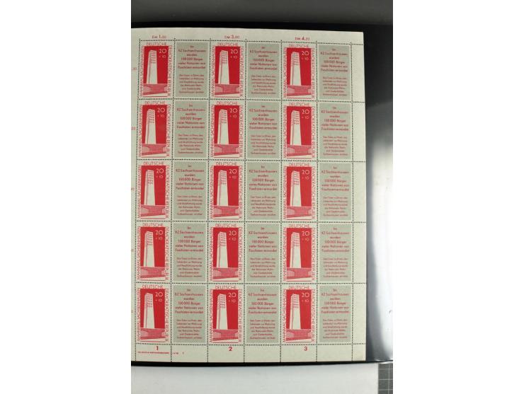 1959/90, umfangreiche postfrische Sammlung der Zusammendruck-Bogen nach Formnummern und Rand-Varianten spezialisiert, dabei D