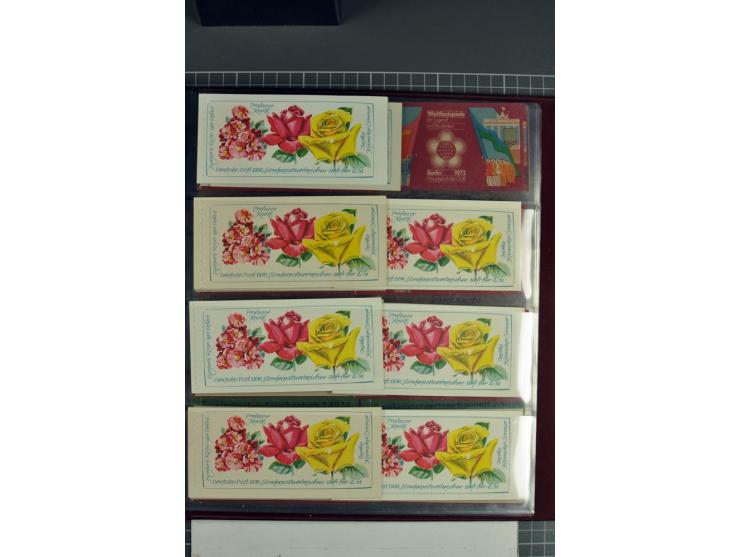 1955/90, postfrische Sammlung der Markenheftchen 1-10 mit verschiedenen Varianten, dabei MH 1 a1.1 bis 4, 1 a2.1 und a2.4, 1 