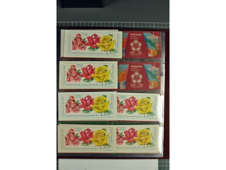 1955/90, postfrische Sammlung der Markenheftchen 1-10 mit verschiedenen Varianten, dabei MH 1 a1.1 bis 4, 1 a2.1 und a2.4, 1 