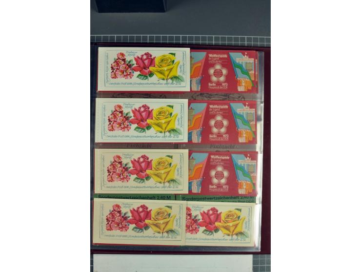 1955/90, postfrische Sammlung der Markenheftchen 1-10 mit verschiedenen Varianten, dabei MH 1 a1.1 bis 4, 1 a2.1 und a2.4, 1 