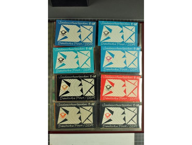 1972/90, postfrische Sammlung der Sondermarken-Heftchen, dabei SMHD V 1 a, 1 a bis e, 2 a, 2 b, 6 in verschiedenen besseren V