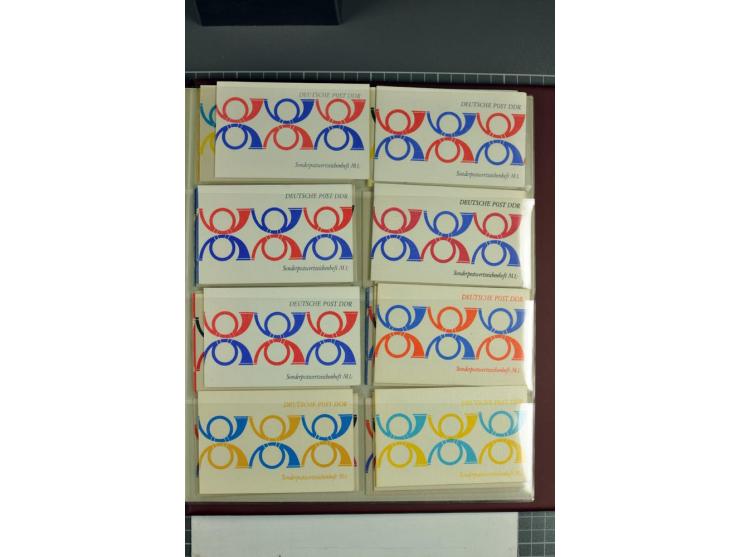 1972/90, postfrische Sammlung der Sondermarken-Heftchen, dabei SMHD V 1 a, 1 a bis e, 2 a, 2 b, 6 in verschiedenen besseren V