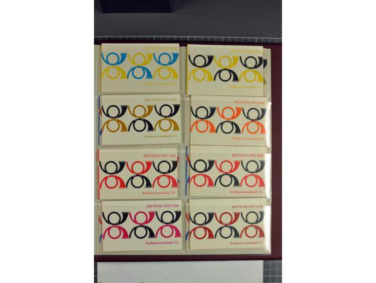 1972/90, postfrische Sammlung der Sondermarken-Heftchen, dabei SMHD V 1 a, 1 a bis e, 2 a, 2 b, 6 in verschiedenen besseren V