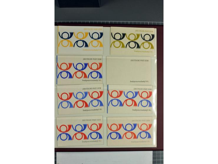 1972/90, postfrische Sammlung der Sondermarken-Heftchen, dabei SMHD V 1 a, 1 a bis e, 2 a, 2 b, 6 in verschiedenen besseren V