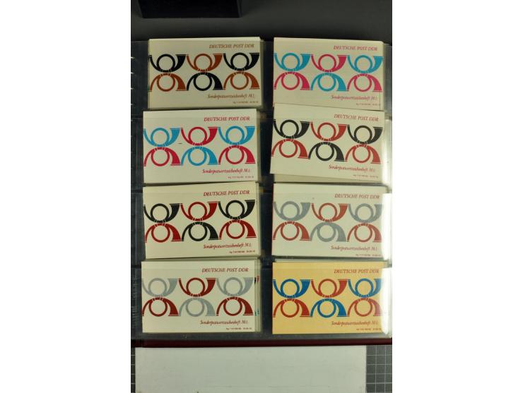 1972/90, postfrische Sammlung der Sondermarken-Heftchen, dabei SMHD V 1 a, 1 a bis e, 2 a, 2 b, 6 in verschiedenen besseren V