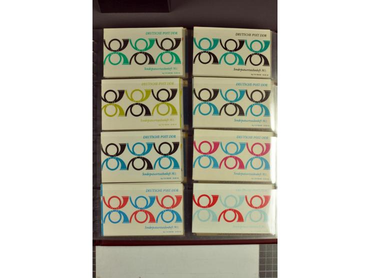 1972/90, postfrische Sammlung der Sondermarken-Heftchen, dabei SMHD V 1 a, 1 a bis e, 2 a, 2 b, 6 in verschiedenen besseren V