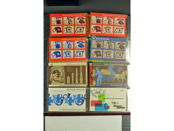 1972/90, postfrische Sammlung der Sondermarken-Heftchen, dabei SMHD V 1 a, 1 a bis e, 2 a, 2 b, 6 in verschiedenen besseren V