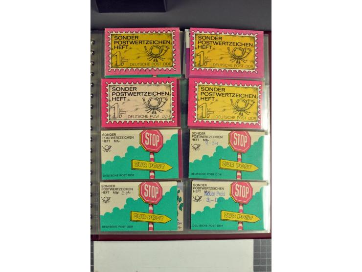 1972/90, postfrische Sammlung der Sondermarken-Heftchen, dabei SMHD V 1 a, 1 a bis e, 2 a, 2 b, 6 in verschiedenen besseren V