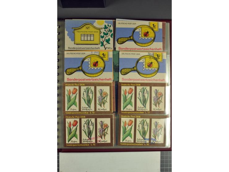 1972/90, postfrische Sammlung der Sondermarken-Heftchen, dabei SMHD V 1 a, 1 a bis e, 2 a, 2 b, 6 in verschiedenen besseren V