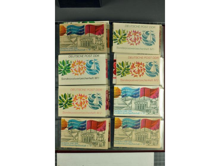 1972/90, postfrische Sammlung der Sondermarken-Heftchen, dabei SMHD V 1 a, 1 a bis e, 2 a, 2 b, 6 in verschiedenen besseren V