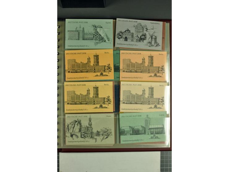 1972/90, postfrische Sammlung der Sondermarken-Heftchen, dabei SMHD V 1 a, 1 a bis e, 2 a, 2 b, 6 in verschiedenen besseren V