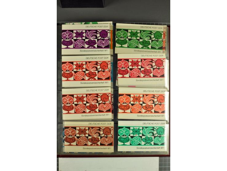 1972/90, postfrische Sammlung der Sondermarken-Heftchen, dabei SMHD V 1 a, 1 a bis e, 2 a, 2 b, 6 in verschiedenen besseren V