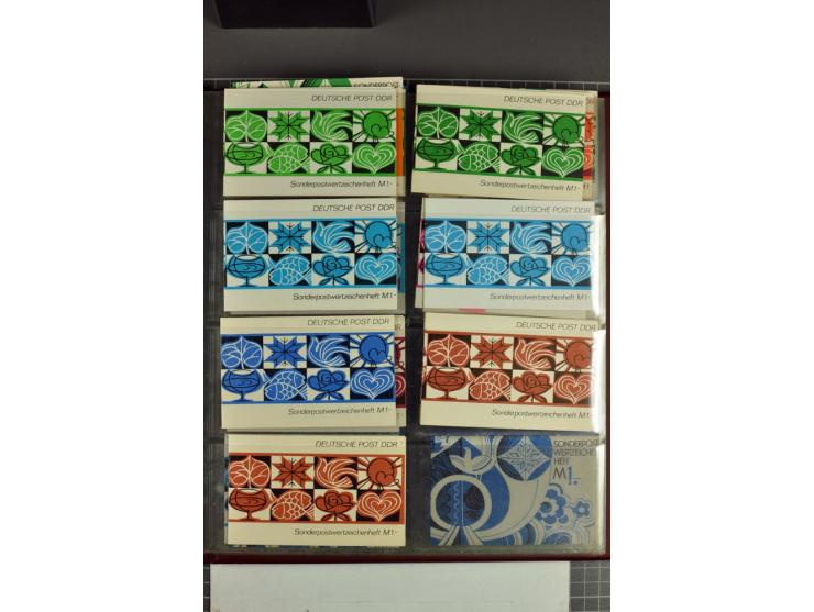 1972/90, postfrische Sammlung der Sondermarken-Heftchen, dabei SMHD V 1 a, 1 a bis e, 2 a, 2 b, 6 in verschiedenen besseren V