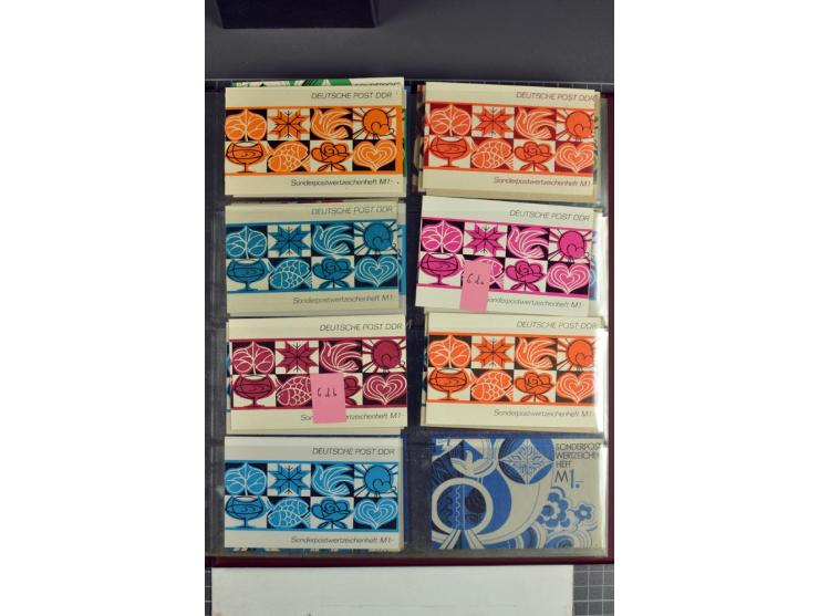 1972/90, postfrische Sammlung der Sondermarken-Heftchen, dabei SMHD V 1 a, 1 a bis e, 2 a, 2 b, 6 in verschiedenen besseren V