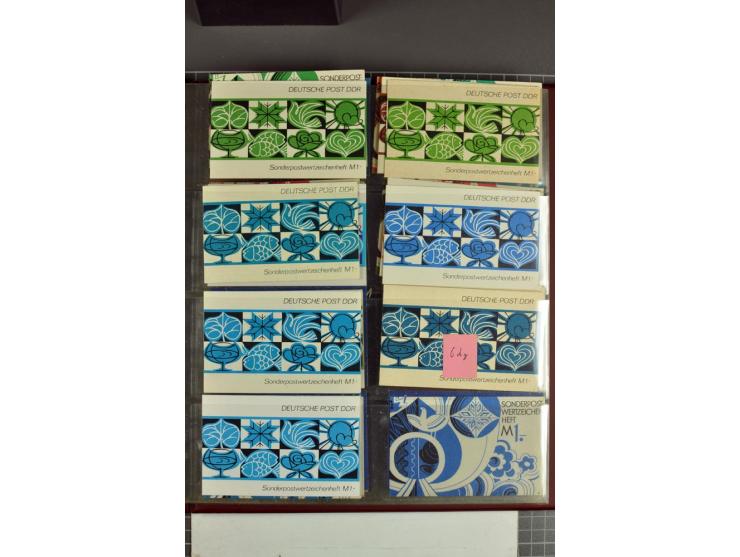 1972/90, postfrische Sammlung der Sondermarken-Heftchen, dabei SMHD V 1 a, 1 a bis e, 2 a, 2 b, 6 in verschiedenen besseren V