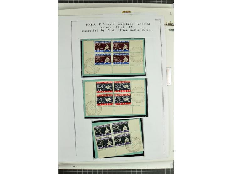 DISPLACED PERSONS: 1945/49, hochinteressante Sammlung, dabei verschiedene Lager wie Augsburg-Hochfeld, Geislingen (Steige), H