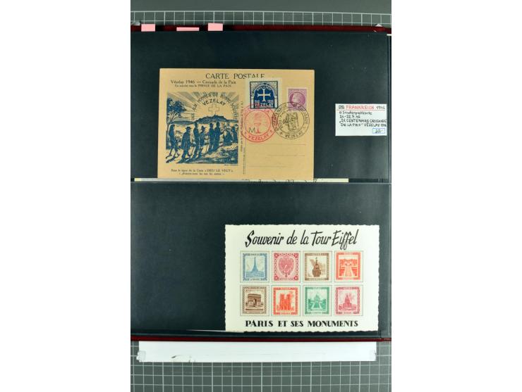 1849/1937, bis auf  1 Fr. vermilion und Ile de France in den Hauptnummern augenscheinlich überkpl. Sammlung mit einigen Brief