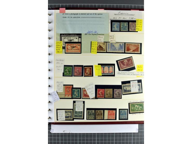 1849/1937, bis auf  1 Fr. vermilion und Ile de France in den Hauptnummern augenscheinlich überkpl. Sammlung mit einigen Brief