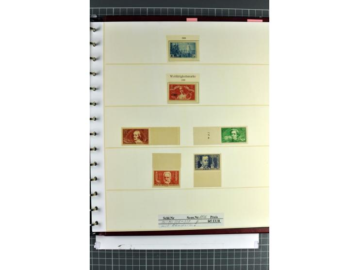 1849/1937, bis auf  1 Fr. vermilion und Ile de France in den Hauptnummern augenscheinlich überkpl. Sammlung mit einigen Brief