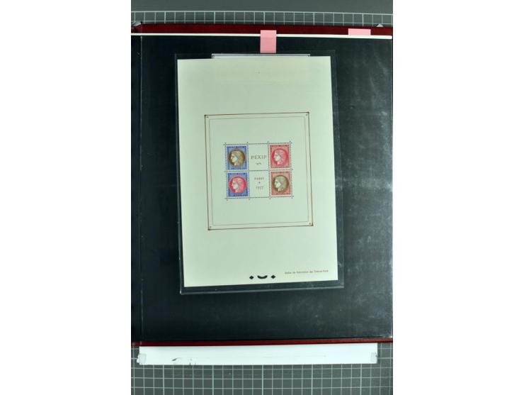 1849/1937, bis auf  1 Fr. vermilion und Ile de France in den Hauptnummern augenscheinlich überkpl. Sammlung mit einigen Brief