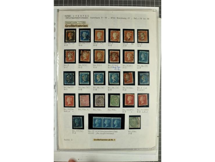 1840/1940 (ca.), ungebrauchte und gestempelte kleine Sammlung in etwas unterschiedlicher Enthaltung, dabei Mi.-Nr. 1 (2) und 