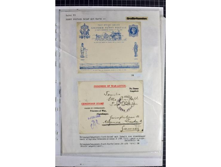 1840/1940 (ca.), ungebrauchte und gestempelte kleine Sammlung in etwas unterschiedlicher Enthaltung, dabei Mi.-Nr. 1 (2) und 