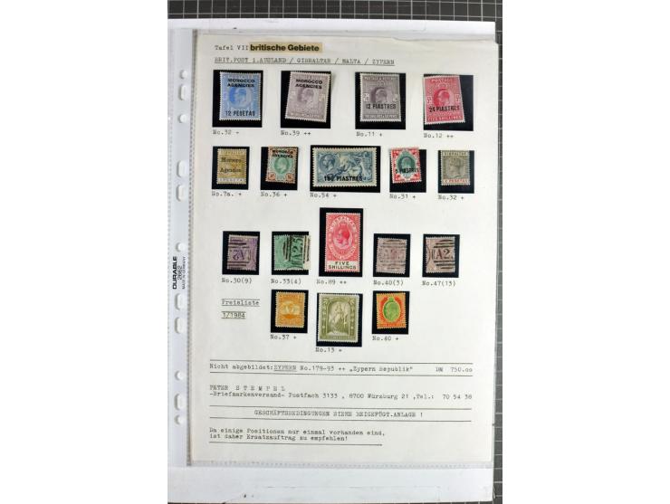 1840/1940 (ca.), ungebrauchte und gestempelte kleine Sammlung in etwas unterschiedlicher Enthaltung, dabei Mi.-Nr. 1 (2) und 