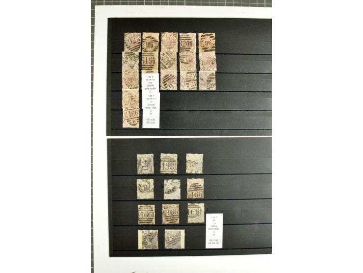 1860/1910, gestempelter Lagerbestand von knapp 8000 gestempelten Werten, dabei viele bessere, auch hohe Shillingwerte