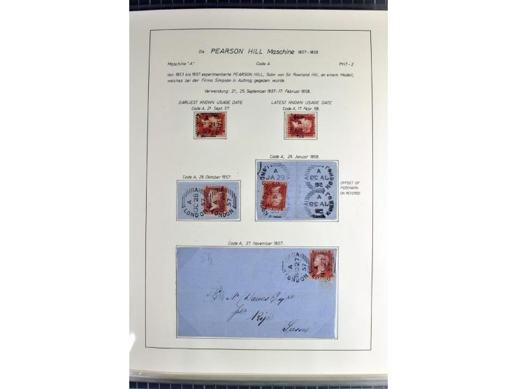 Experimental and Early Machine Postmarks of England 1857-1902, the magnificent International Gold Medal awarded specialised c