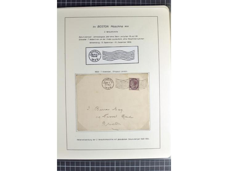 Experimental and Early Machine Postmarks of England 1857-1902, the magnificent International Gold Medal awarded specialised c