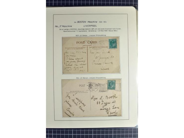 Experimental and Early Machine Postmarks of England 1857-1902, the magnificent International Gold Medal awarded specialised c