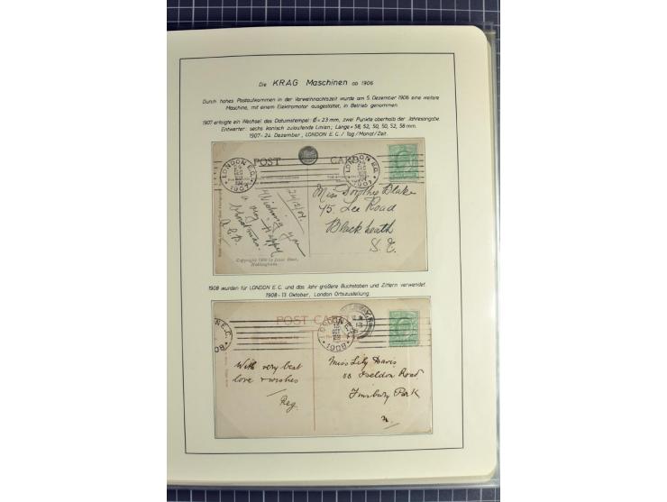 Experimental and Early Machine Postmarks of England 1857-1902, the magnificent International Gold Medal awarded specialised c