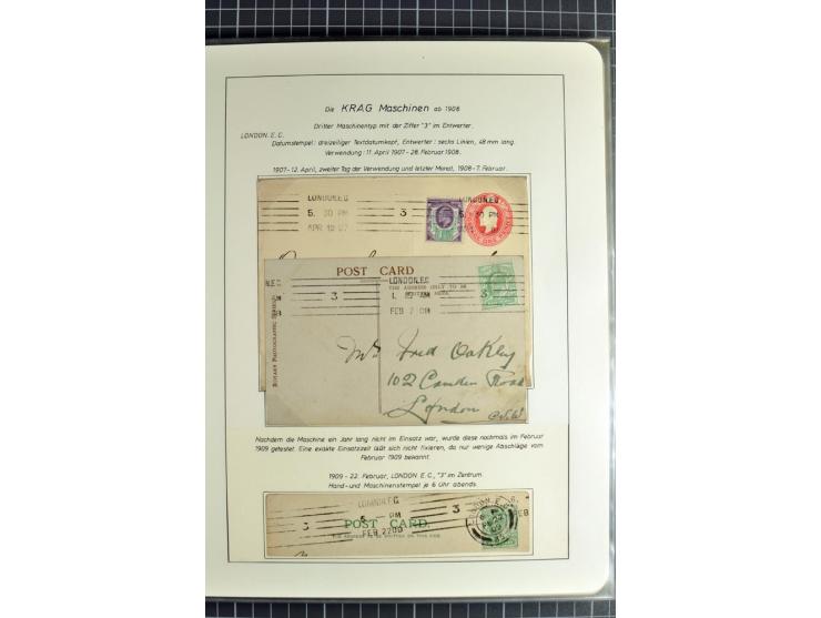 Experimental and Early Machine Postmarks of England 1857-1902, the magnificent International Gold Medal awarded specialised c
