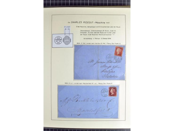 Experimental and Early Machine Postmarks of England 1857-1902, the magnificent International Gold Medal awarded specialised c
