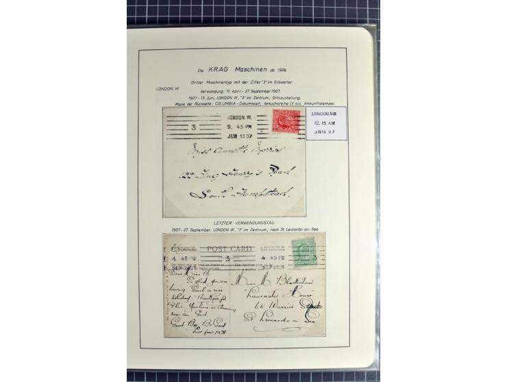 Experimental and Early Machine Postmarks of England 1857-1902, the magnificent International Gold Medal awarded specialised c